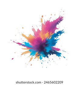 Colored ink splash vector illustration
