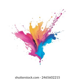 Colored ink splash vector illustration