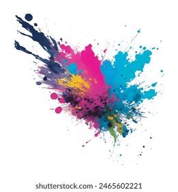 Colored ink splash vector illustration