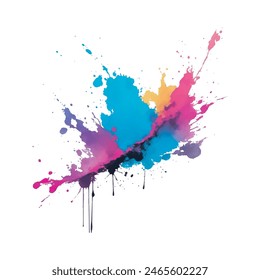 Colored ink splash vector illustration