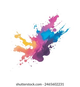 Colored ink splash vector illustration