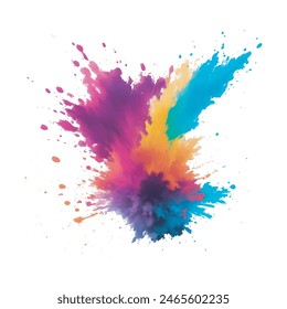 Colored ink splash vector illustration