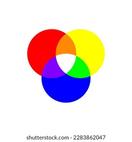 Colored intersecting circles. Color background. Design element. Vector illustration.