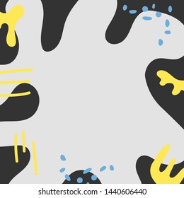 Colored intersecting spots and lines. Abstract background with copy space for text. Cover design templates, Wallpapers, posters. Vector illustration.