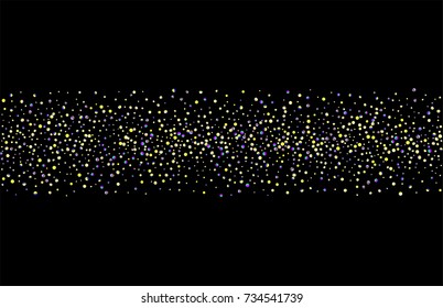 Colored iridescent confetti on a black background. Luxury festive New Year background. Multicolored shiny abstract texture. Element of design. Vector illustration, EPS 10.