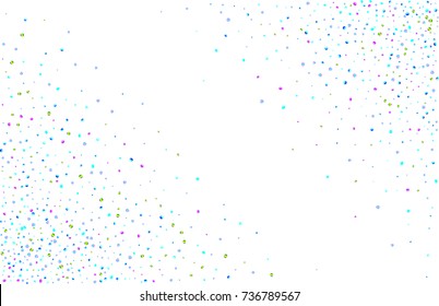 Colored iridescent confetti on a white background. Luxury festive New Year background. Multicolored shiny abstract texture. Element of design. Vector illustration, EPS 10.