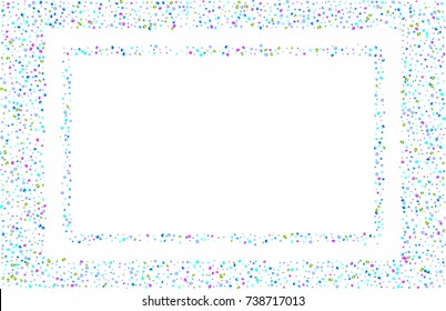 Colored iridescent confetti on a white background. Luxury festive New Year background. Multicolored shiny abstract texture. Element of design. Vector illustration, EPS 10.