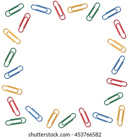 Colored isolated clips on white background.