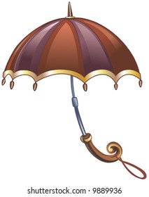 Colored isolated umbrella on white background