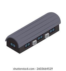 Colored isometric building icon Vector