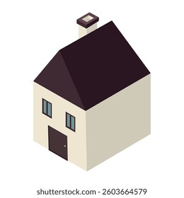 Colored isometric building icon Vector