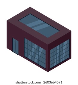 Colored isometric building icon Vector