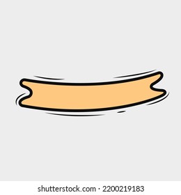 Colored label Doodle element with outline