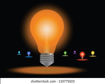 Colored lamps set