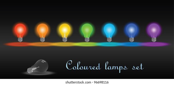 Colored lamps set