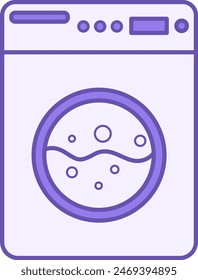 Colored Laundry Icon. Washing Machine Vector Icon. Washing Dirty Clothes. Household chores. Hotel and Tourism Concept
