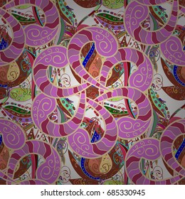 Colored layout on colorful background. Science and technology design book layout. Presentation with mandala.
