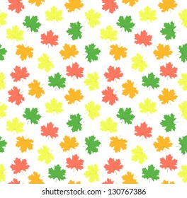 Colored leafs pattern