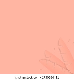 Colored leaves on a pink background