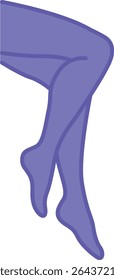 Colored Leg Icons. Vector Illustration. Human Lower Limbs, Toes, Foot. Human Body Part. Concept Anatomy
