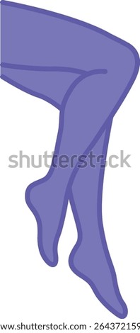 Colored Leg Icons. Vector Illustration. Human Lower Limbs, Toes, Foot. Human Body Part. Concept Anatomy