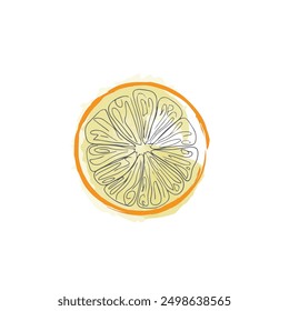 colored lemon slice vector illustration