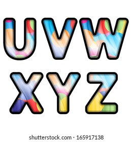 colored letters of the alphabet