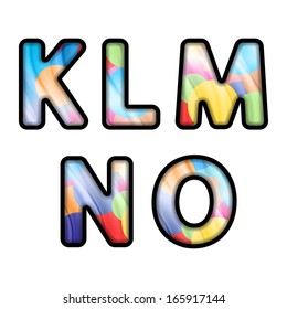 colored letters of the alphabet