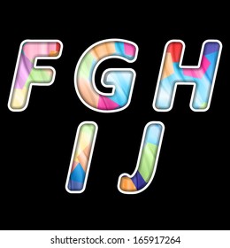 colored letters of the alphabet