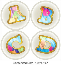colored letters of the alphabet