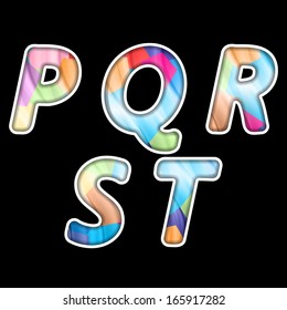 colored letters of the alphabet