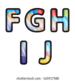 colored letters of the alphabet