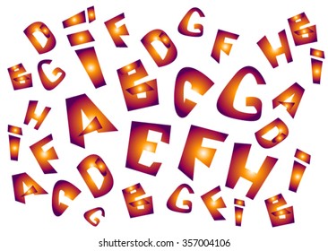 colored letters. background composition of colorful letters.