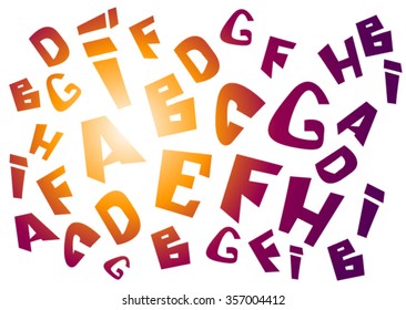 colored letters. background composition of colorful letters.