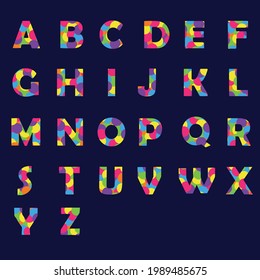 colored letters, color alphabet, color letters abecedary, confetti letters, happy letters