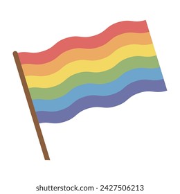 Colored lgbt flag Vector illustration