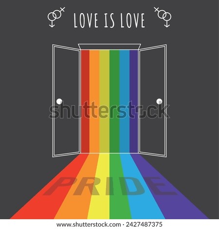 Colored lgbt pride poster Vector illustration