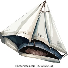 Colored Life raft Vector, Print, Illustration