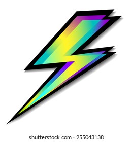 colored lightning bolt 