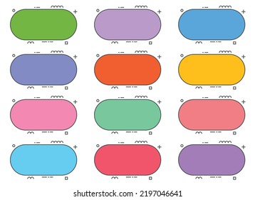 Colored line banner in flat style vector illustration. Set of promotional abstract banner. Template for advertisimng text