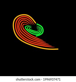 diseño de línea de color sobre fondo negro
