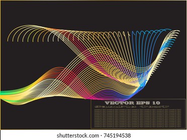 Colored line drawing abstract pattern  background,EPS10