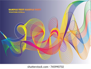 Colored line drawing abstract pattern background,EPS10