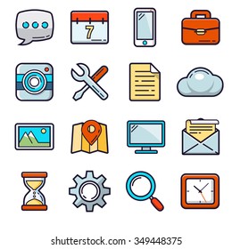Colored Line Icons, set1