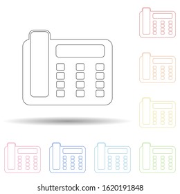 Colored line phone in multi color style icon. Simple thin line, outline vector of web icons for ui and ux, website or mobile application