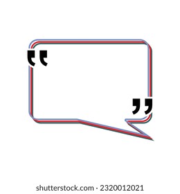 Colored line text box material. Blank Empty Speech Bubbles with punctuation marks