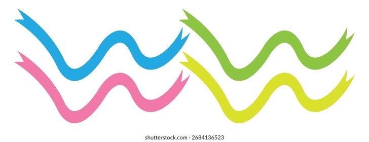  colored line with a zig zag pattern. Abstract Seamless Zigzag Modern Lines. Abstract Retro Line Background. Patchwork of 4 geometric patterns on white. 