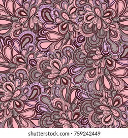 Colored lined pattern in grey, black and pink colors. Hand drawn background.