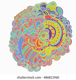 Colored lined pattern with many details. Hand drawn tracery. Cinco de mayo. Ethnic background.