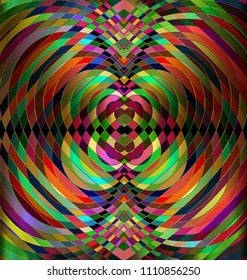 colored lines and black rhombuses